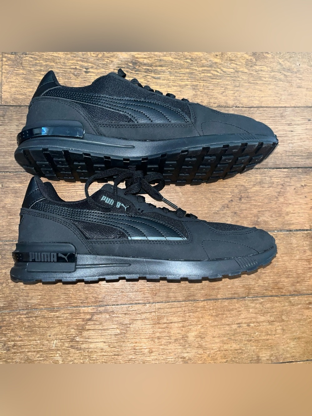 PUMA Men's Sneakers 380738-01 Black Mesh Lace-Up Sz 10 NEW